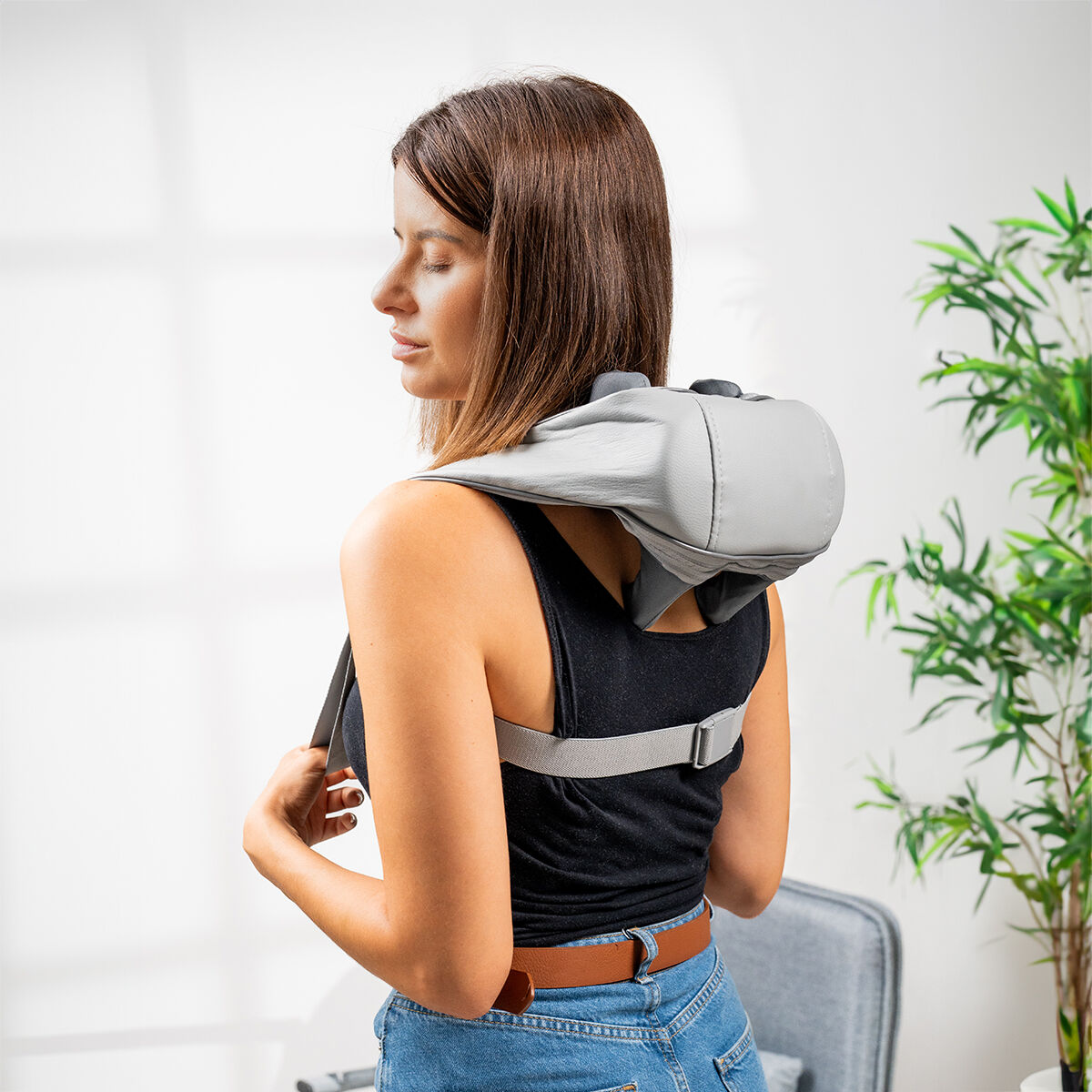 Oplaadbaar massageapparaat voor nek en rug met 6 knopen Silax InnovaGoods (Refurbished A)