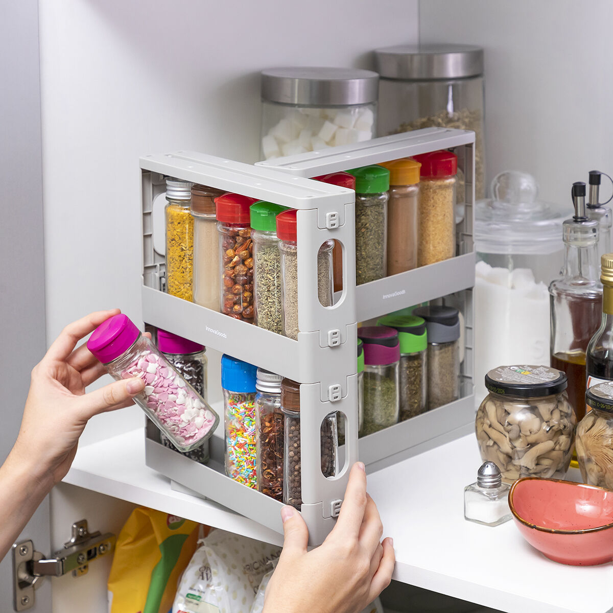 Glijdbaar en kantelbaar kruidenrek Rispick InnovaGoods