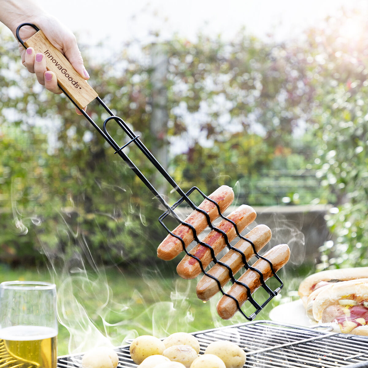Barbecuegril voor worstjes Sosket InnovaGoods